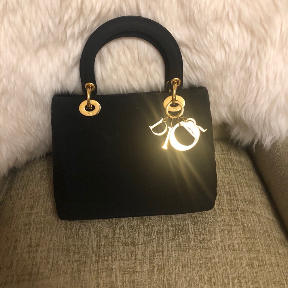 SOLD-Authentic Lady Dior Nylon Cannage bag - Picture 1 of 12